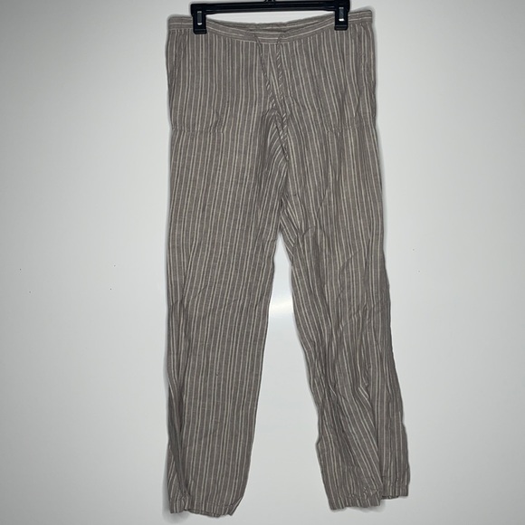 Victorias Secret Linen Blend Pants Striped sz 0 - Picture 1 of 5